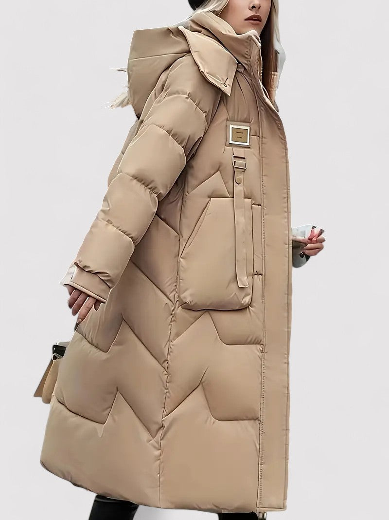 Stylish Women's Cozy Long Hooded Winter Coat