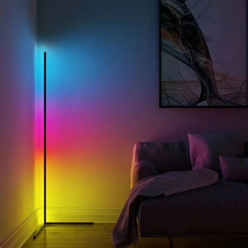 Vibrant RGB Standing Floor Lamp with Colorful LED Lighting