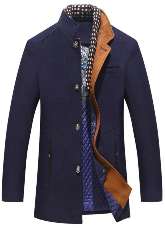 Men's Wool Windproof Parka Jacket for Ultimate Nighttime Comfort