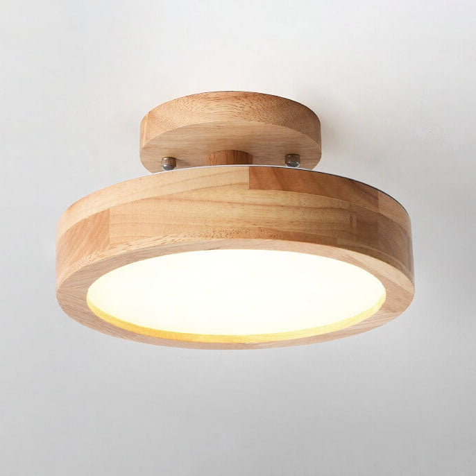 Scandinavian Round LED Semi-Recessed Ceiling Light