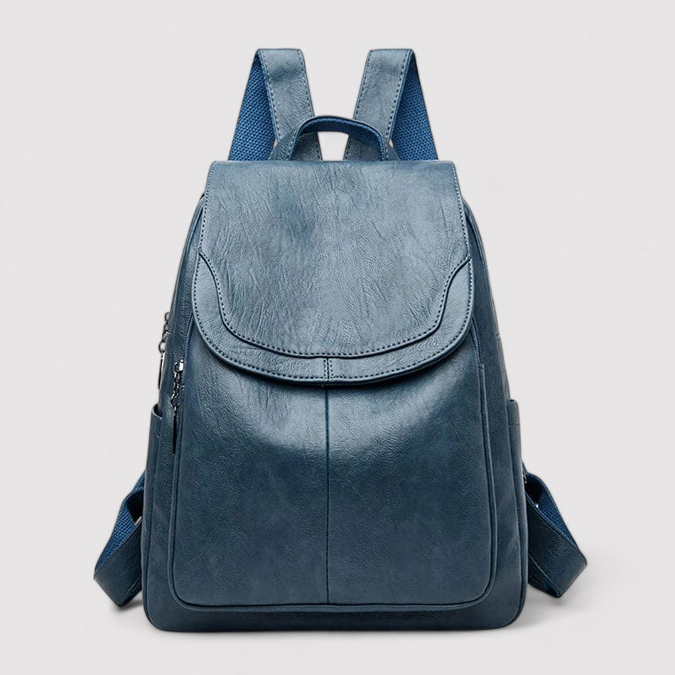 Sleek Anti-Theft Leather Backpack