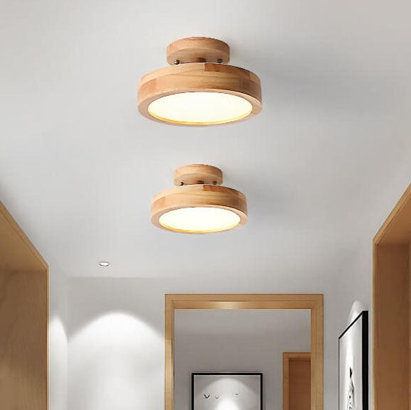 Scandinavian Round LED Semi-Recessed Ceiling Light