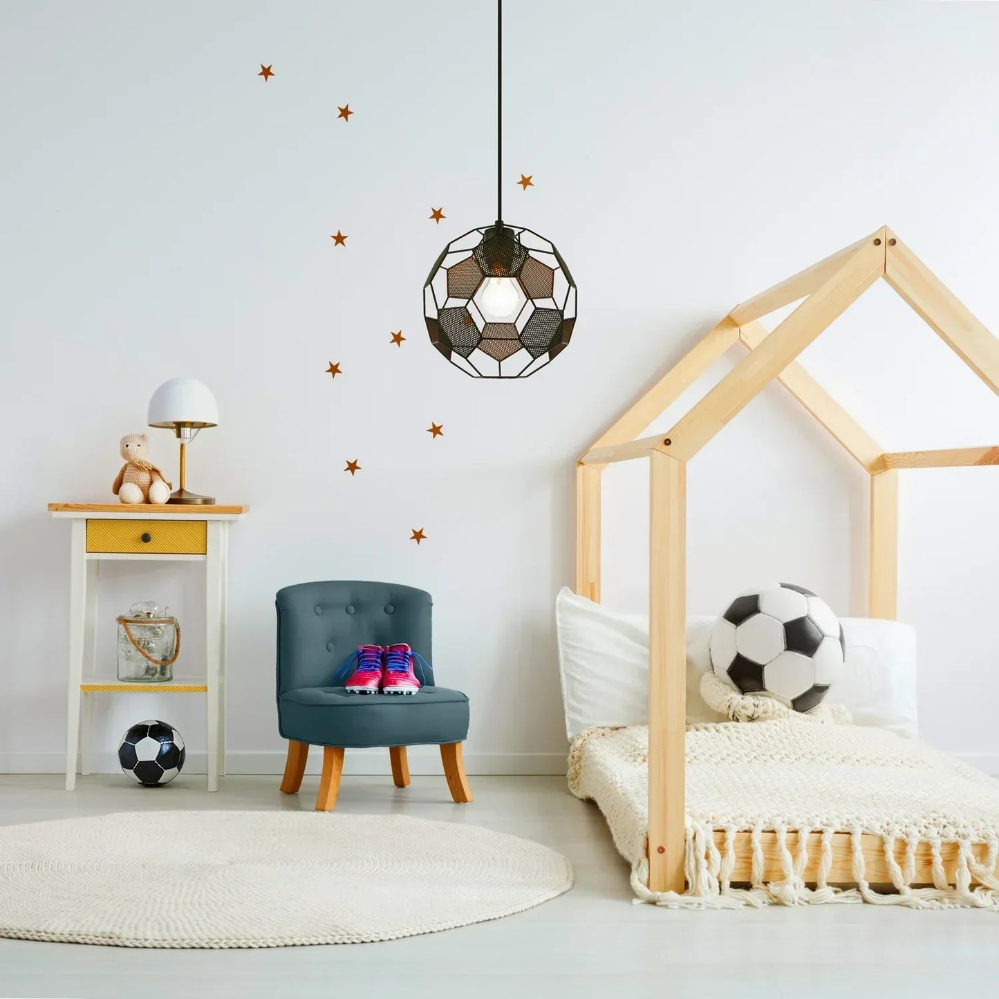 Stylish Soccer Ball Ceiling Light - Perfect for Sports Enthusiasts!