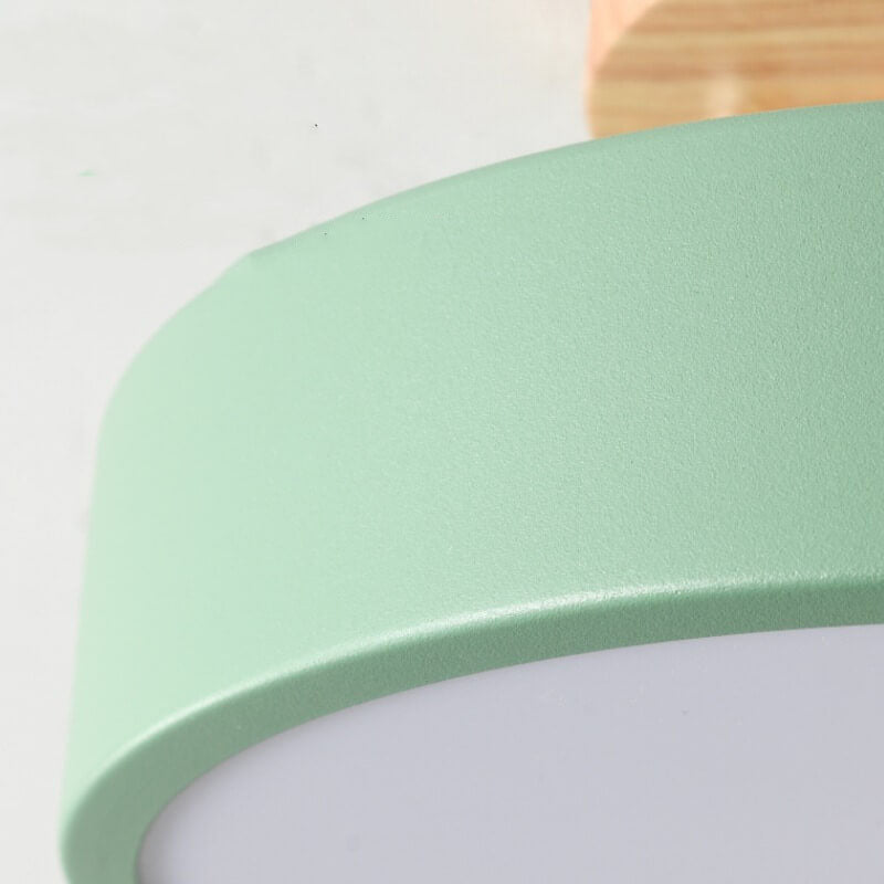 Scandinavian Round LED Semi-Recessed Ceiling Light
