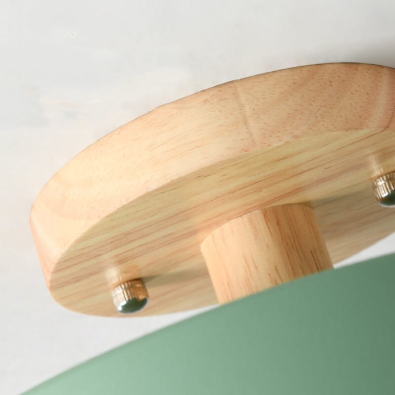 Scandinavian Round LED Semi-Recessed Ceiling Light