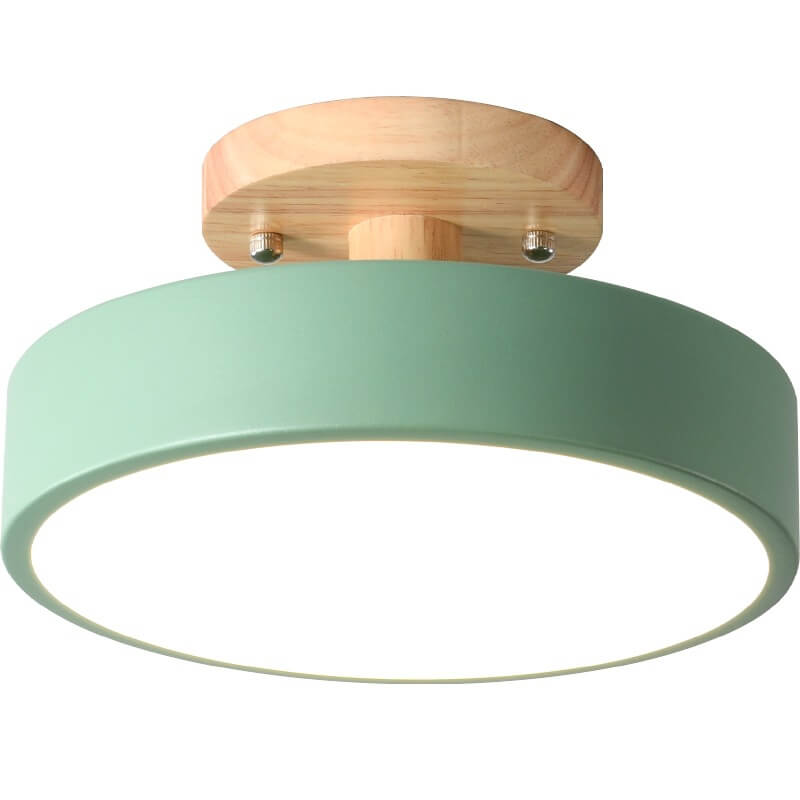 Scandinavian Round LED Semi-Recessed Ceiling Light