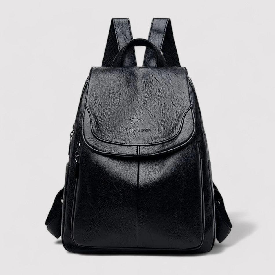 Sleek Anti-Theft Leather Backpack