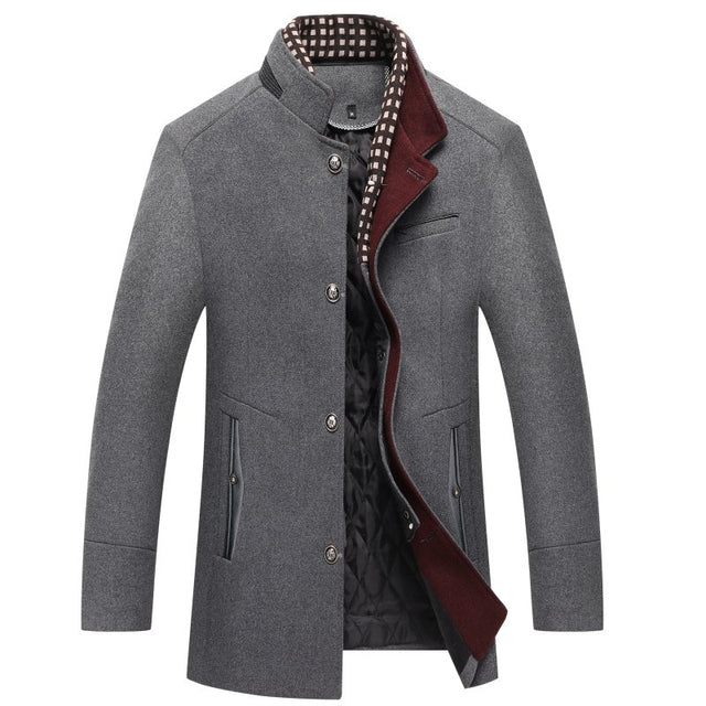 Men's Wool Windproof Parka Jacket for Ultimate Nighttime Comfort