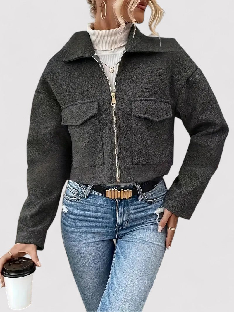 Chic & Cozy: Women's Elegant Fleece Jacket
