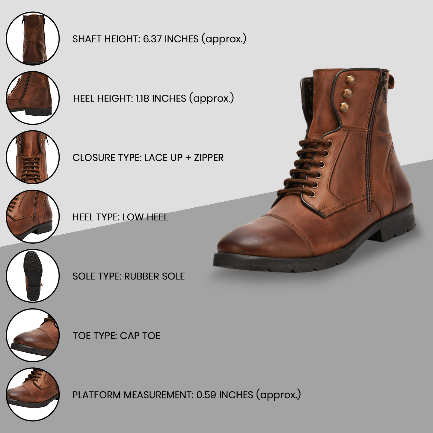 Rugged Elegance: Men's Leather Ankle Boots