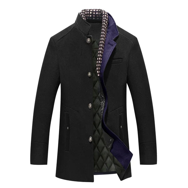 Men's Wool Windproof Parka Jacket for Ultimate Nighttime Comfort