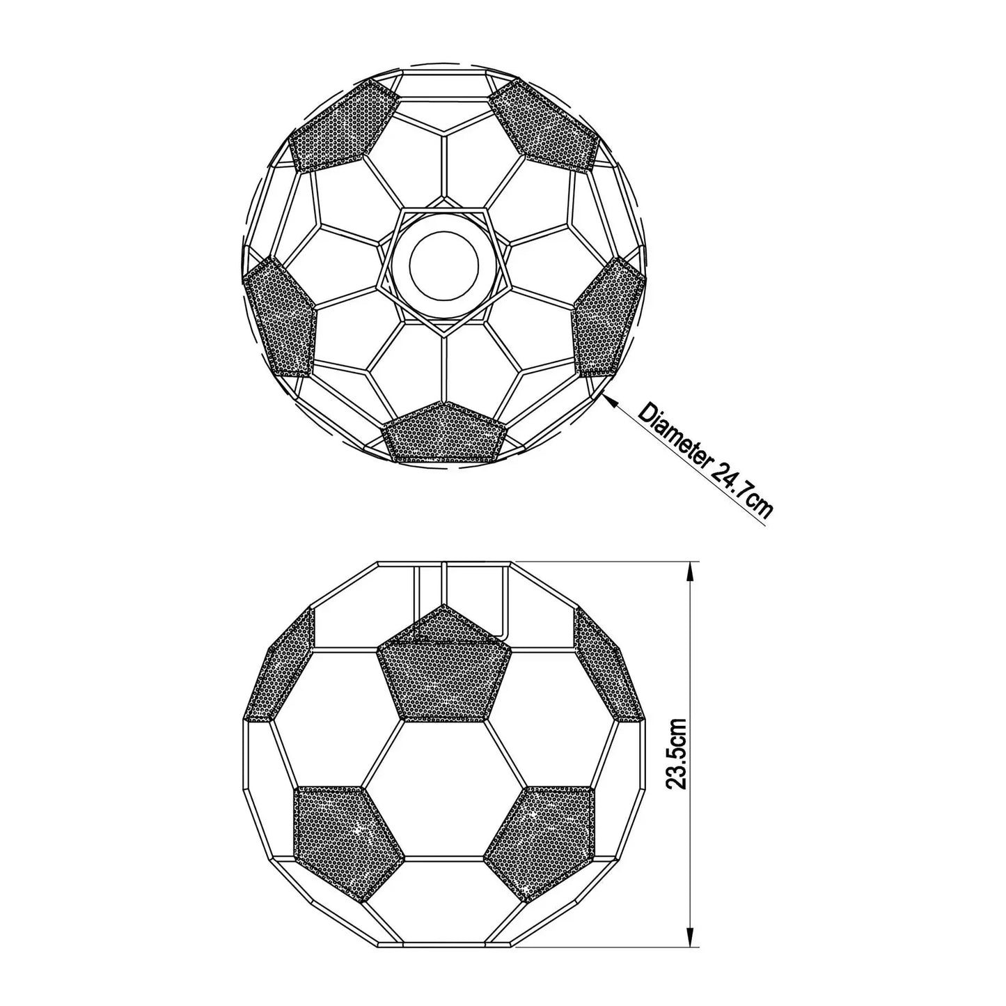 Stylish Soccer Ball Ceiling Light - Perfect for Sports Enthusiasts!