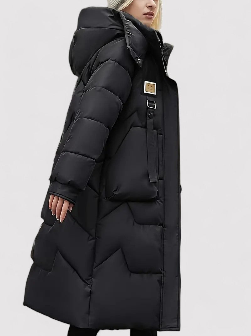 Stylish Women's Cozy Long Hooded Winter Coat
