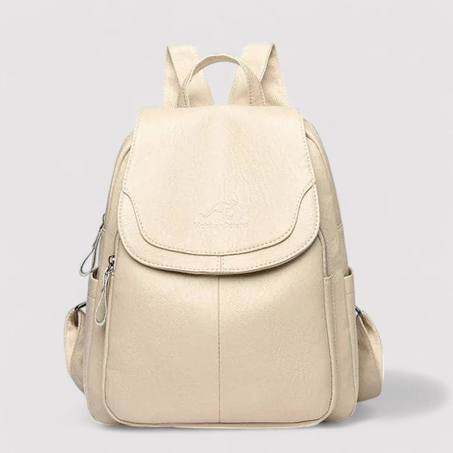 Sleek Anti-Theft Leather Backpack