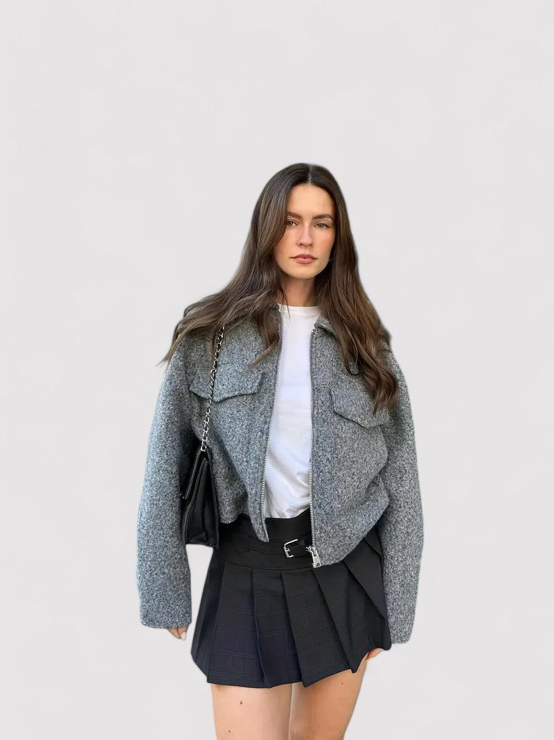 Chic & Cozy: Women's Elegant Fleece Jacket