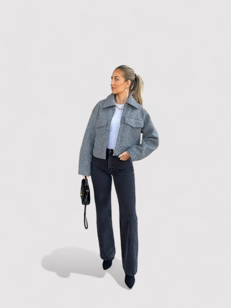 Chic & Cozy: Women's Elegant Fleece Jacket