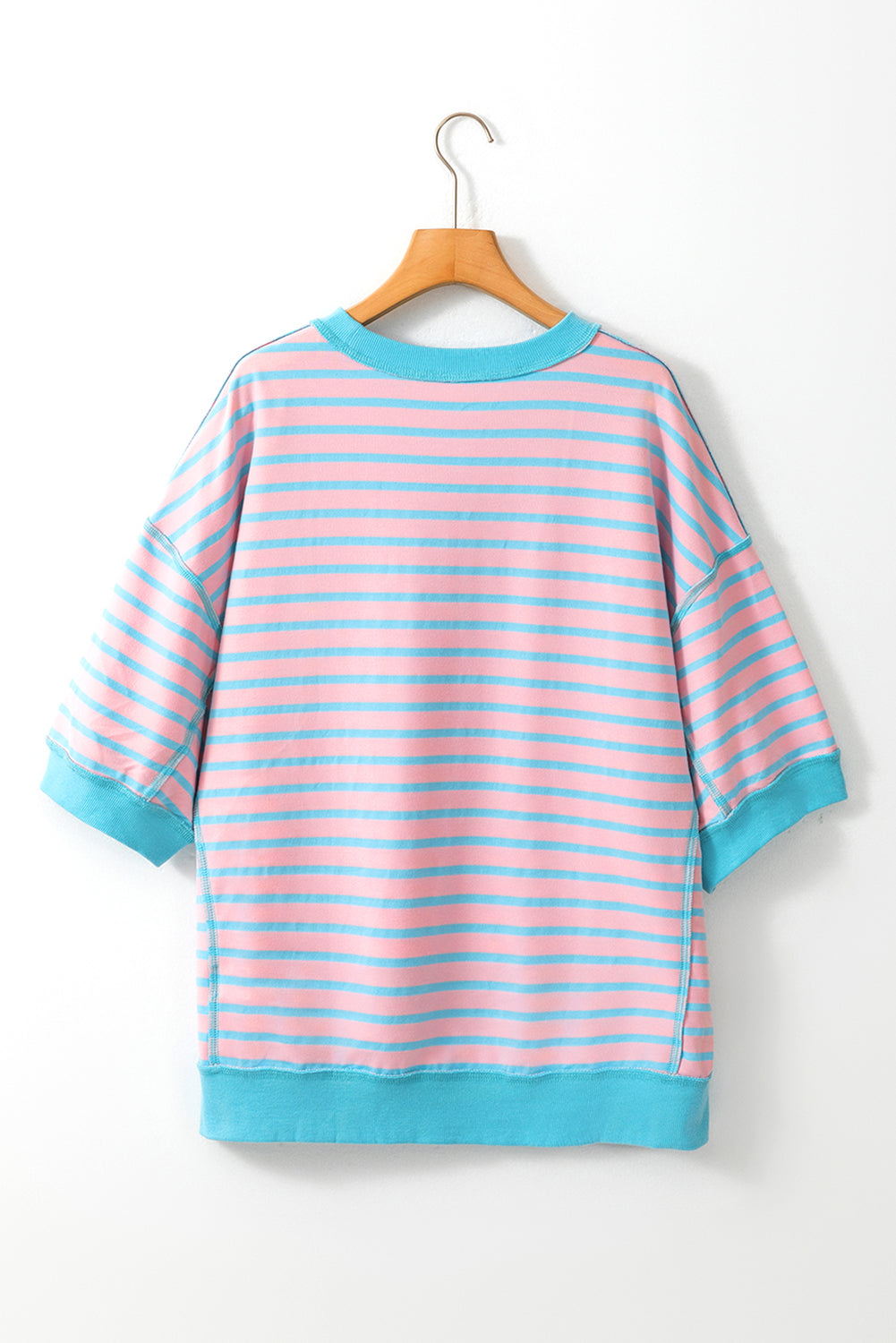 Stylish Striped Round Neck Half Sleeve T-Shirt