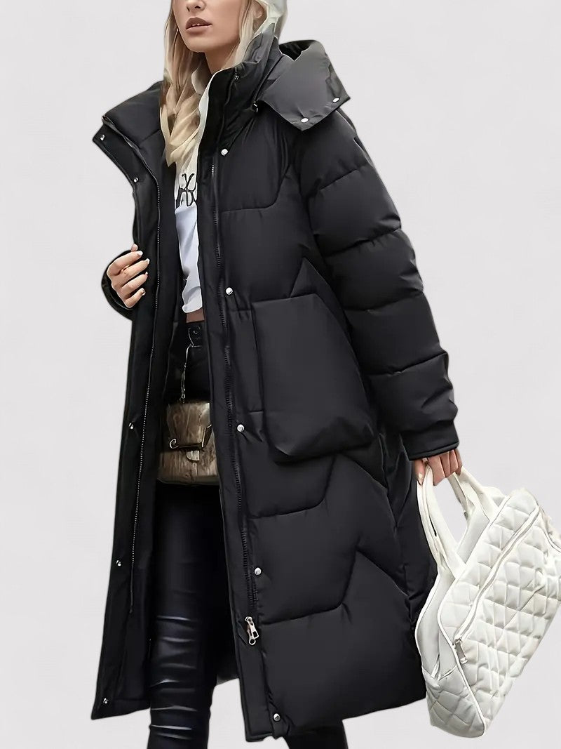 Stylish Women's Cozy Long Hooded Winter Coat