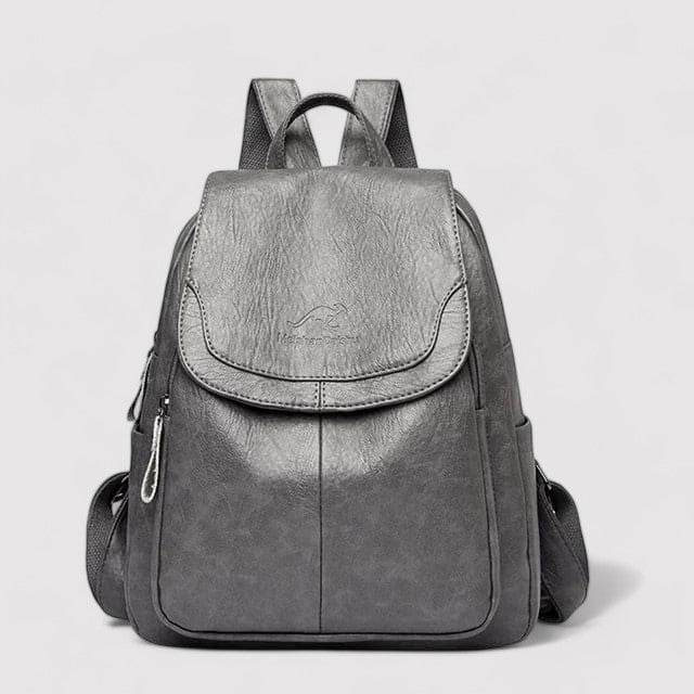 Sleek Anti-Theft Leather Backpack