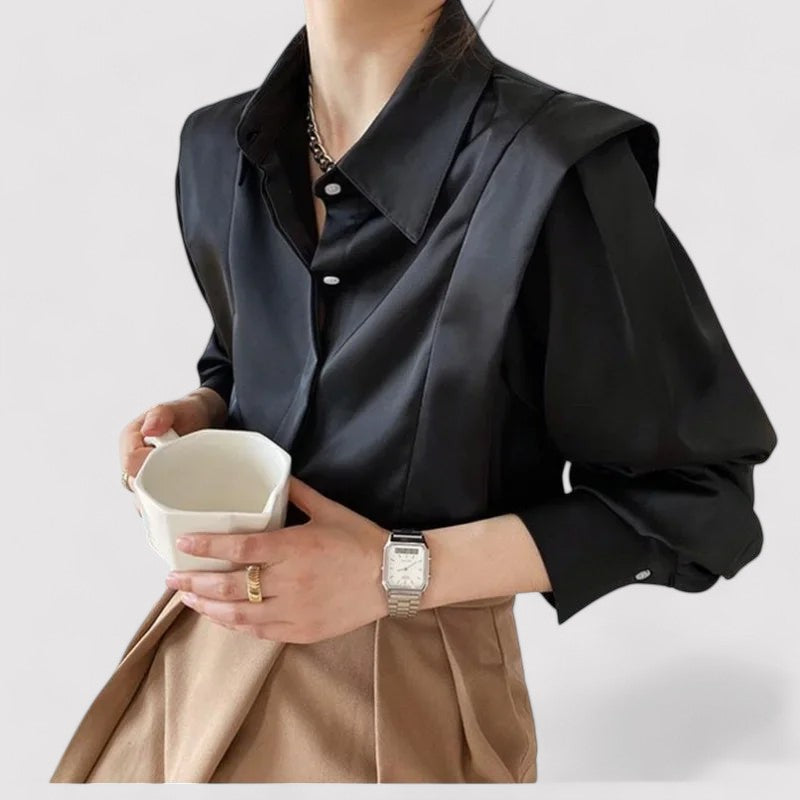 Chic Long-Sleeved Blouse for Timeless Elegance