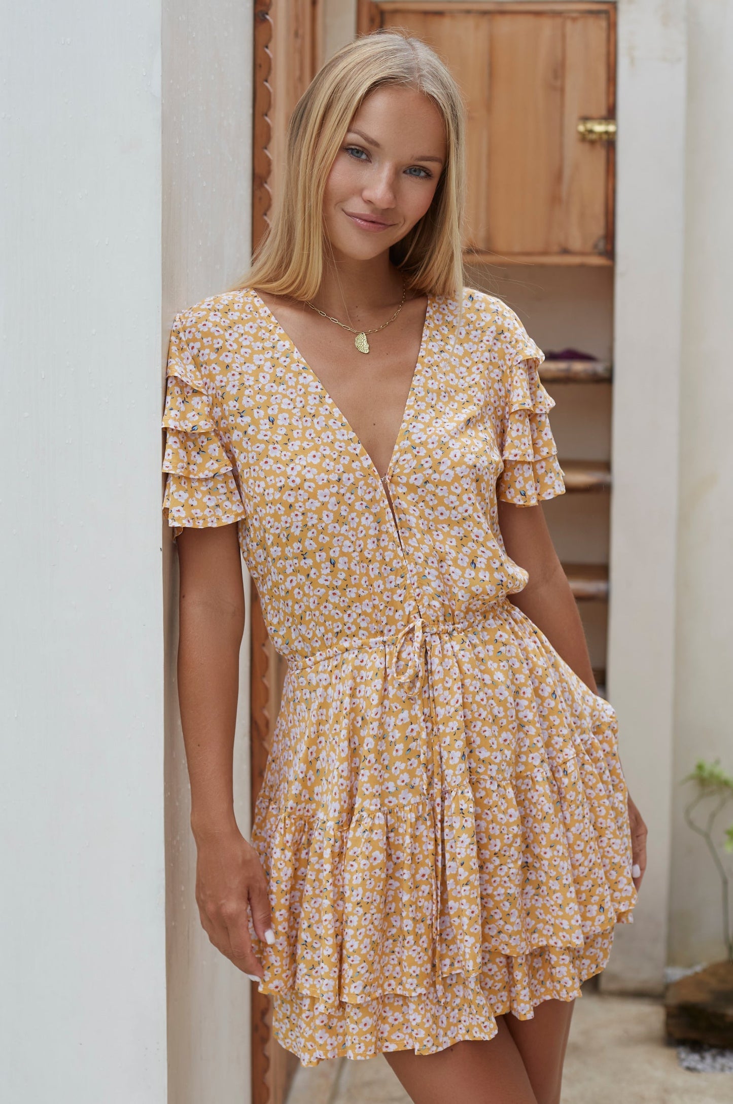 Charming Tiered Ruffle Dress for a Stylish Bonfire Look