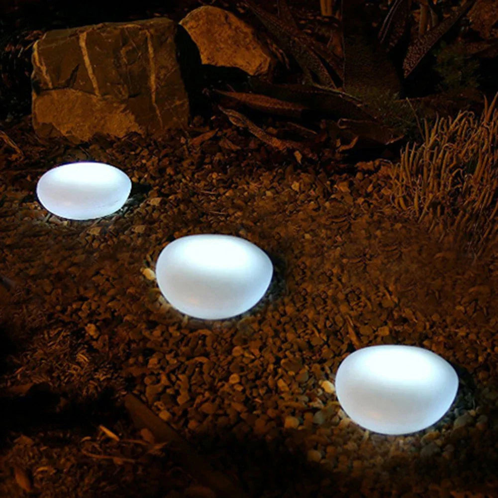 SolarGlow - Shining Solar Pebble Lamp for a Magical Atmosphere