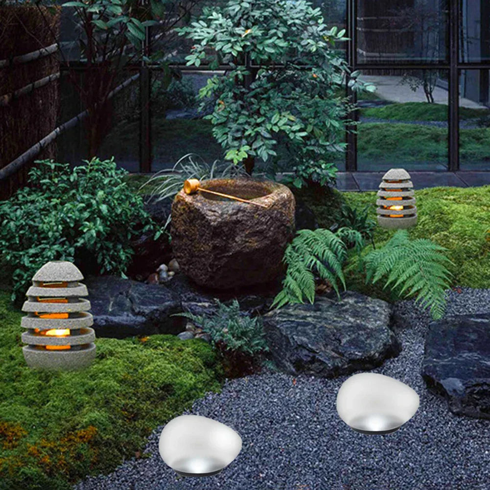 SolarGlow - Shining Solar Pebble Lamp for a Magical Atmosphere