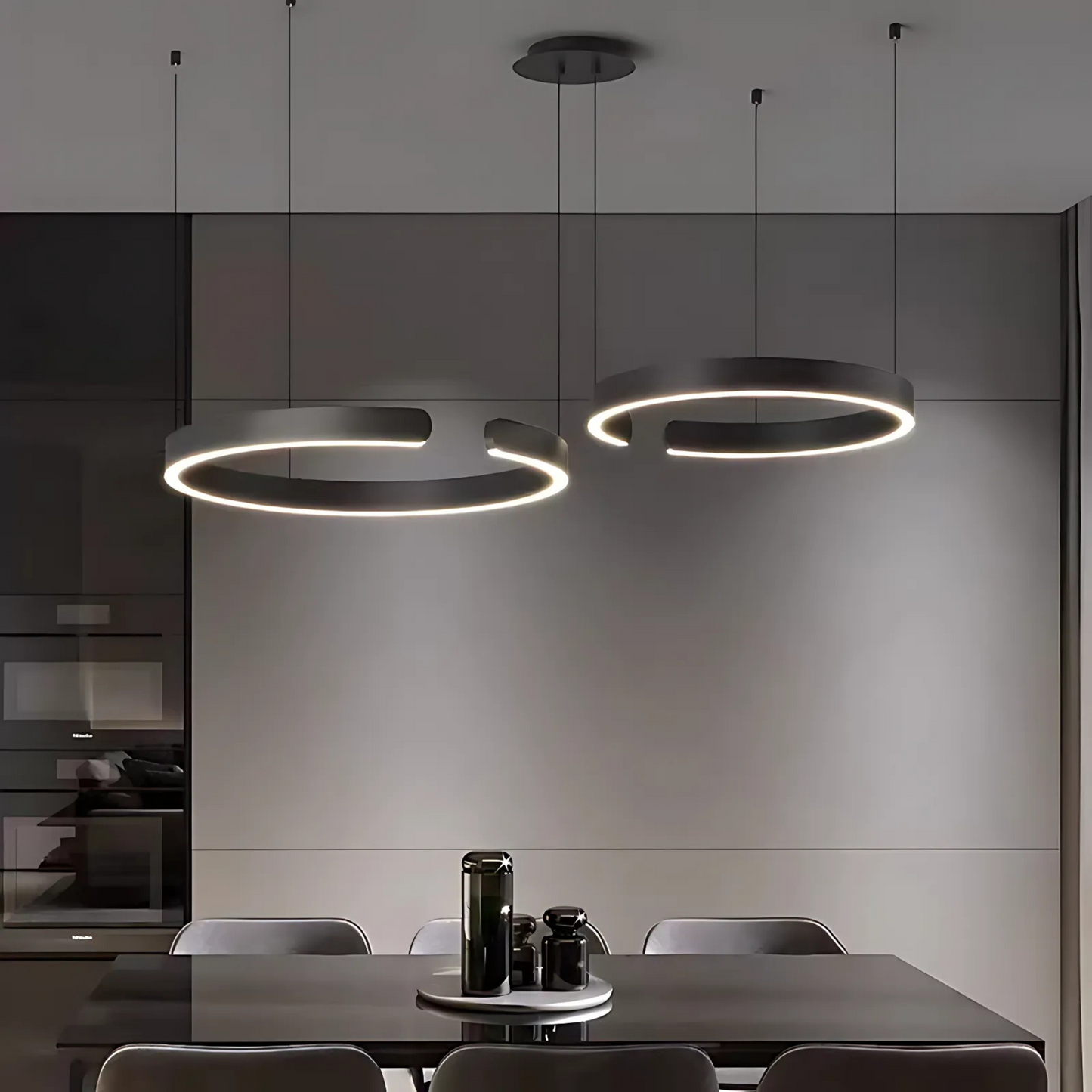 Chic Contemporary Halo Pendant Light
