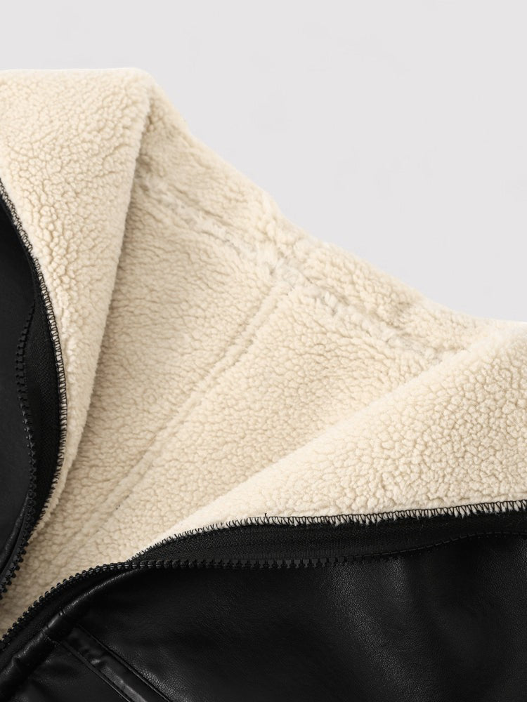 Vintage-Inspired Jacket with Cozy Fur Lining