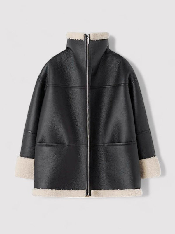 Vintage-Inspired Jacket with Cozy Fur Lining