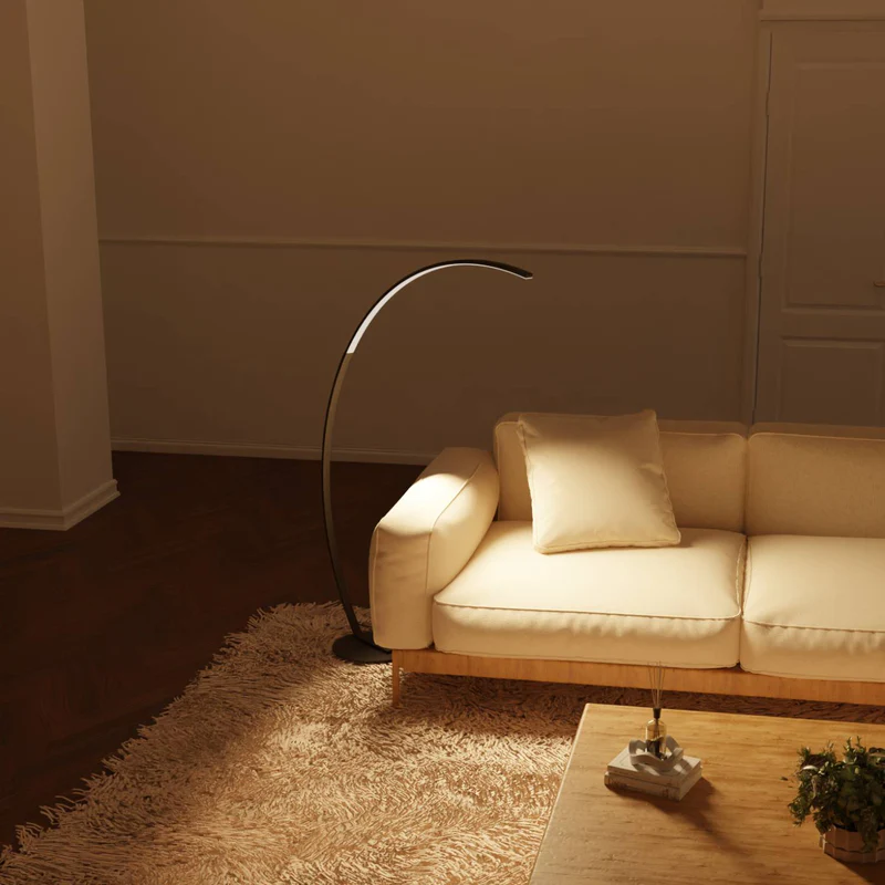 Sleek Contemporary Curved Floor Lamp