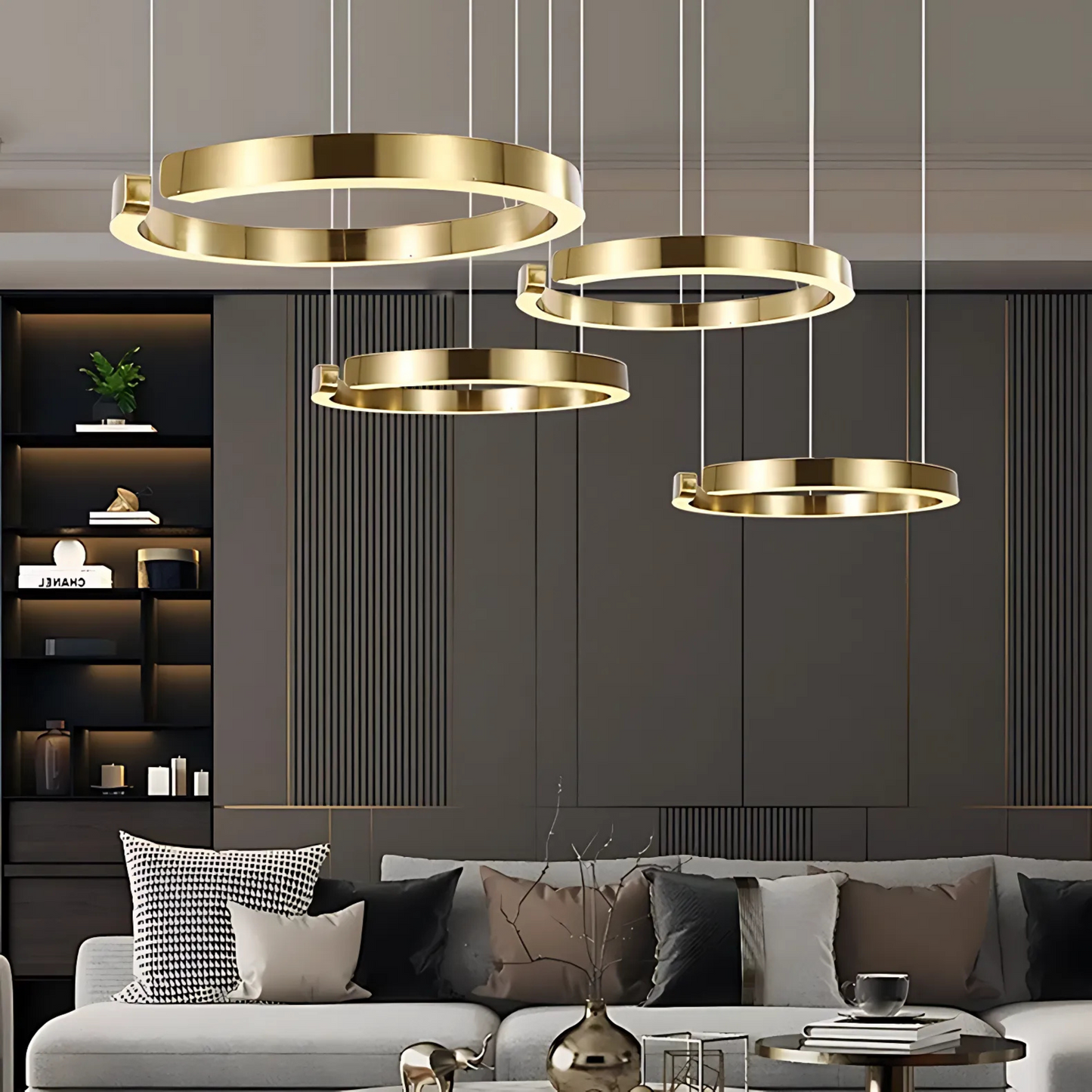 Chic Contemporary Halo Pendant Light