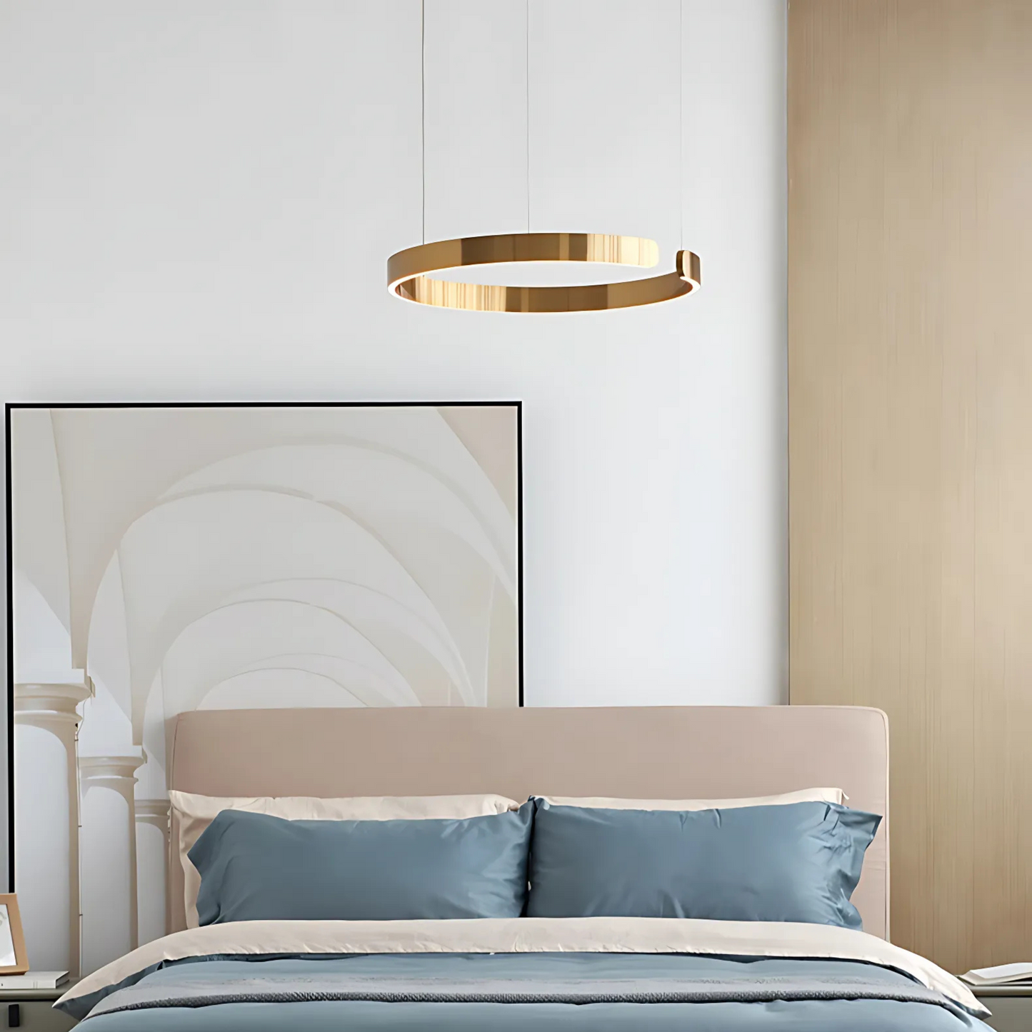 Chic Contemporary Halo Pendant Light