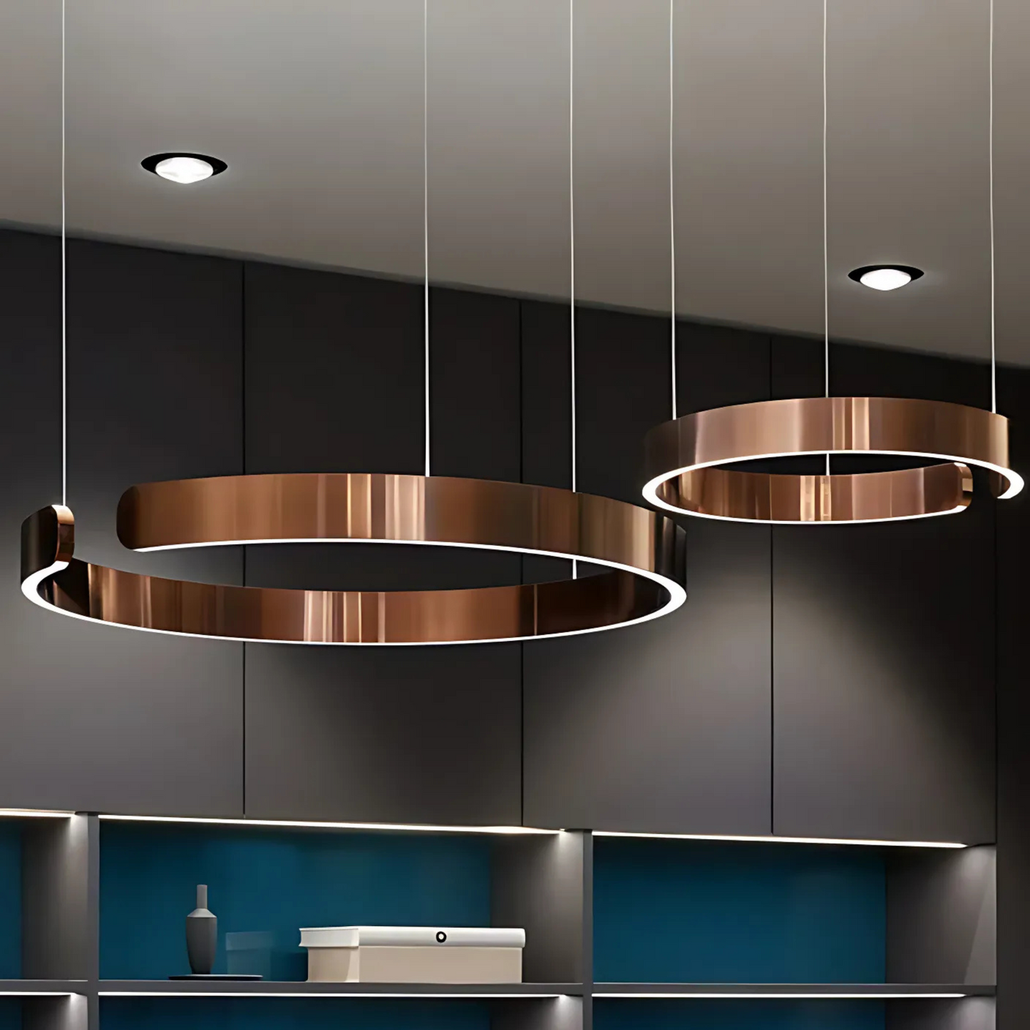 Chic Contemporary Halo Pendant Light