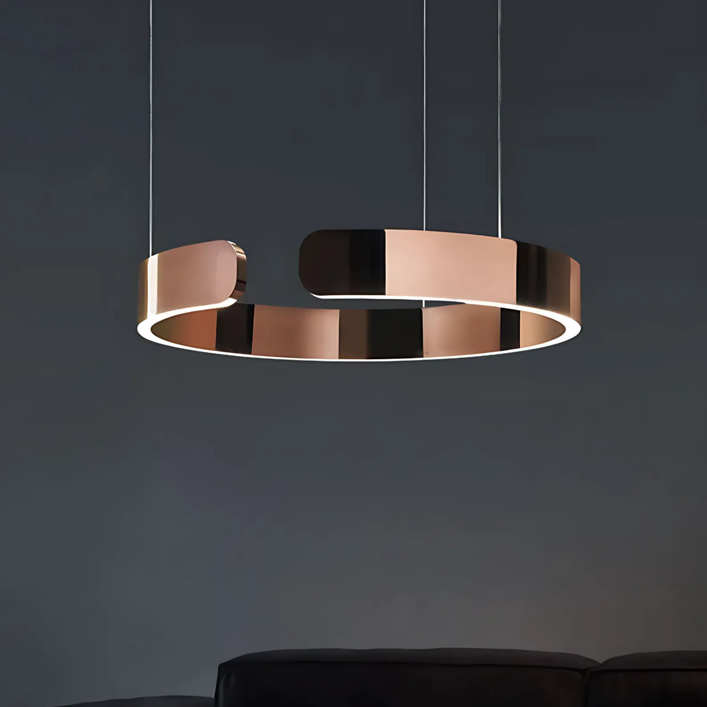 Chic Contemporary Halo Pendant Light