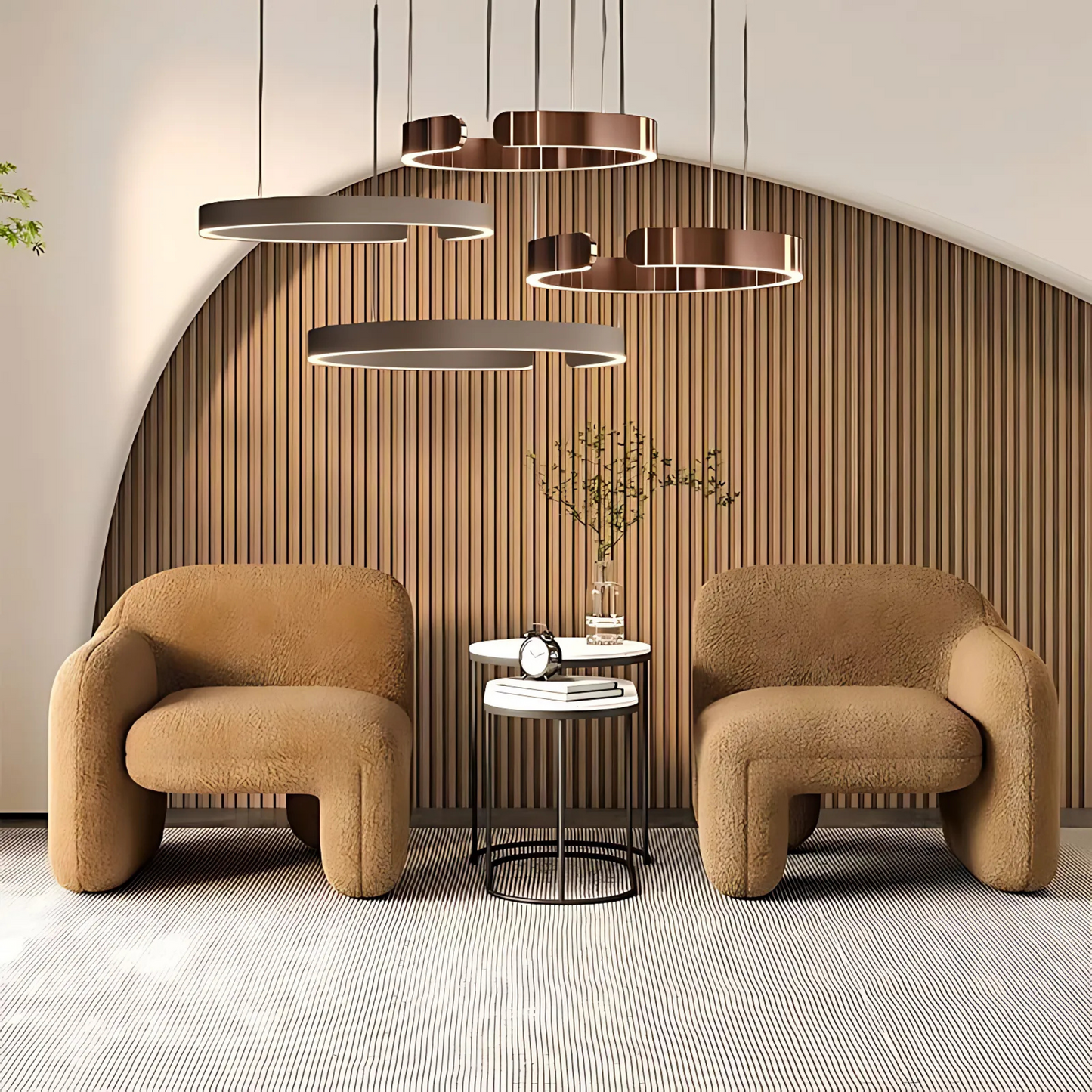 Chic Contemporary Halo Pendant Light