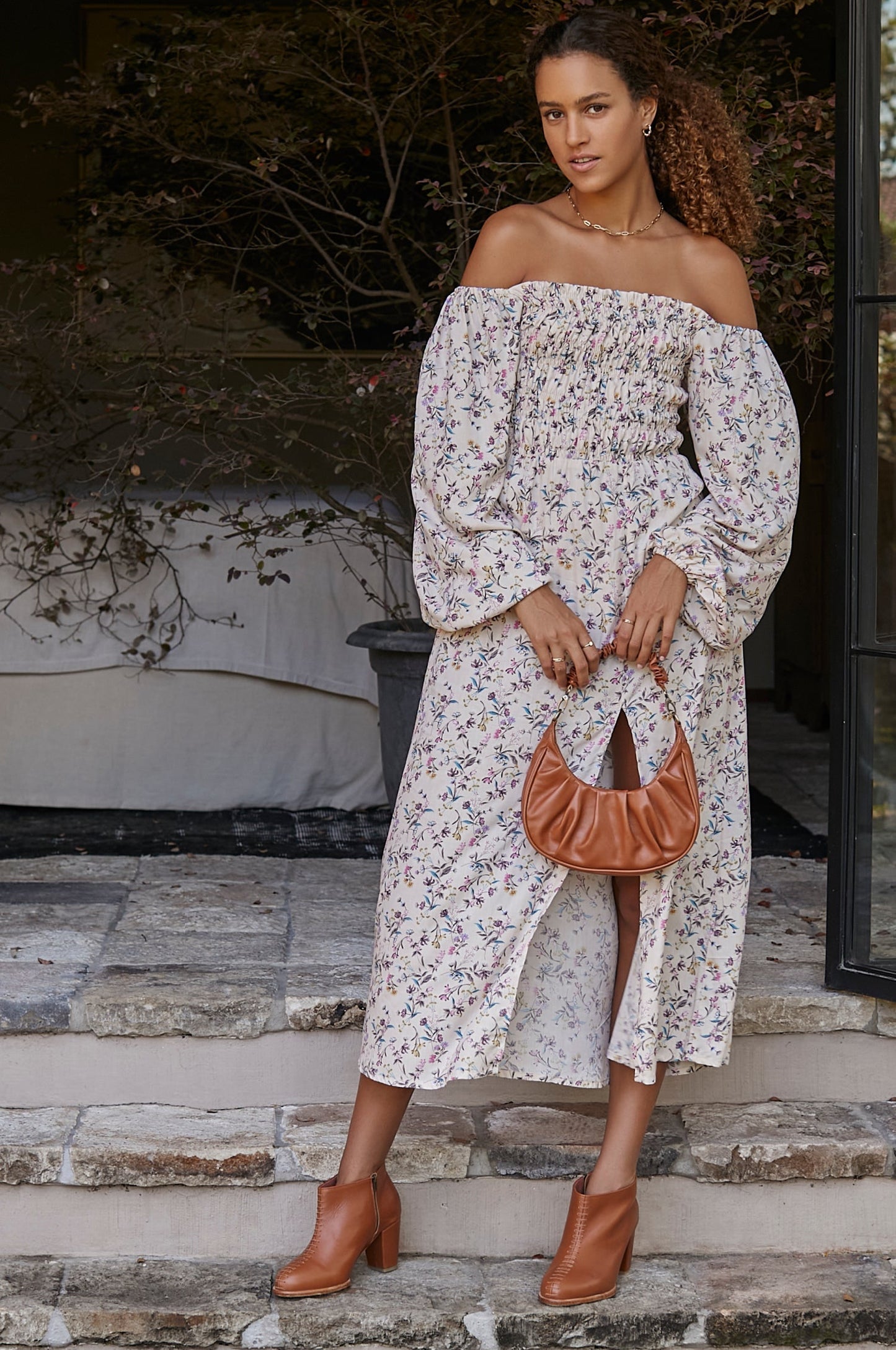 Enchanting Off-Shoulder Smocked Dress for Romantic Moments