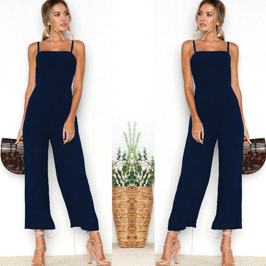 Chic Sleeveless Straight Leg Jumpsuit for Women