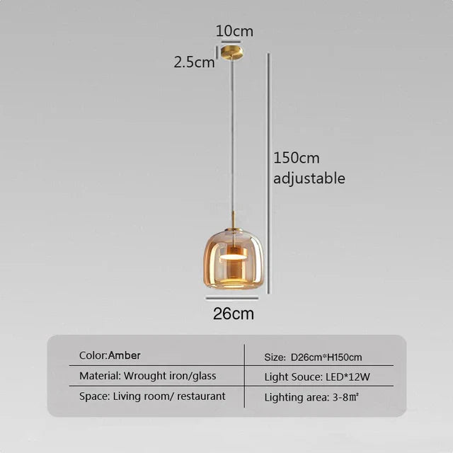 Chic Clear Glass Pendant Light - Embrace Modern Minimalist Sophistication