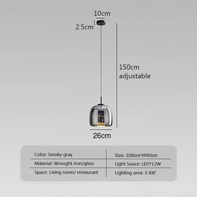 Chic Clear Glass Pendant Light - Embrace Modern Minimalist Sophistication
