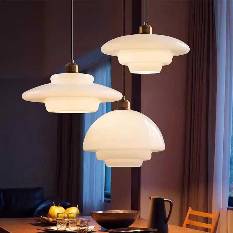 Stylish Scandinavian Milk Glass LED Pendant Lamp