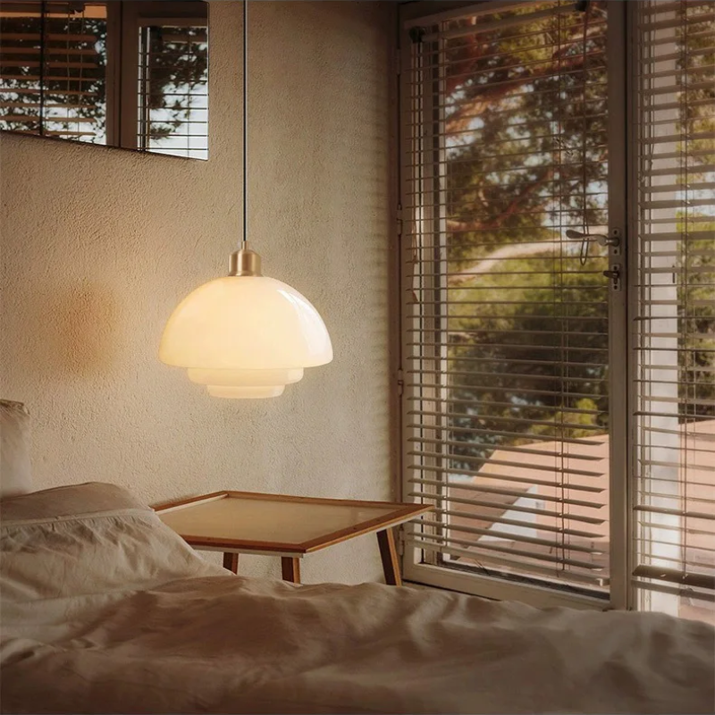 Stylish Scandinavian Milk Glass LED Pendant Lamp