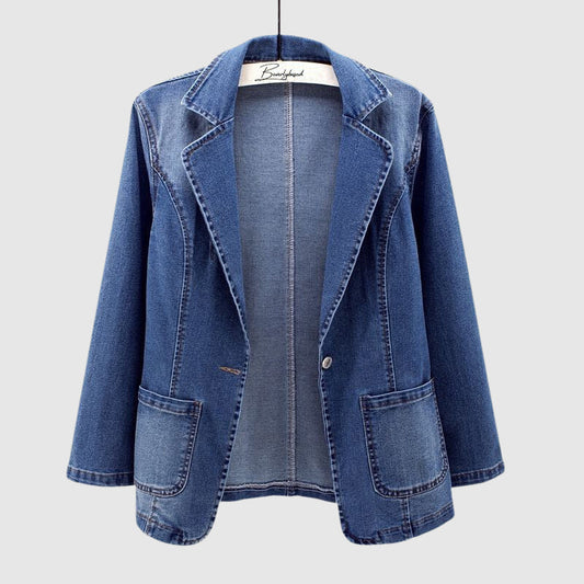 Chic Collared Loose-Fit Jacket for Women