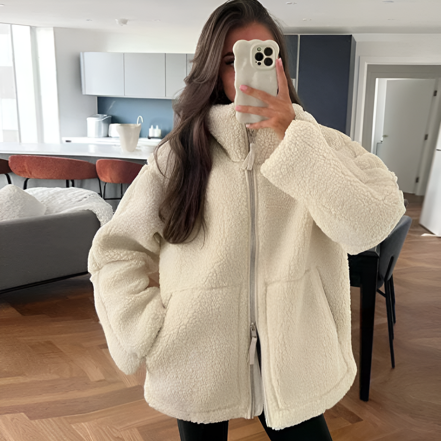 Chic Teddy Fleece Jacket for Women