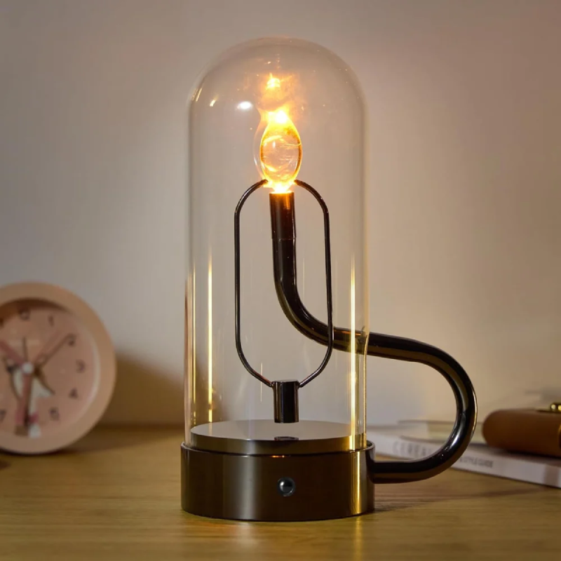 Stylish Rechargeable Lamp with Elegant Flame Design