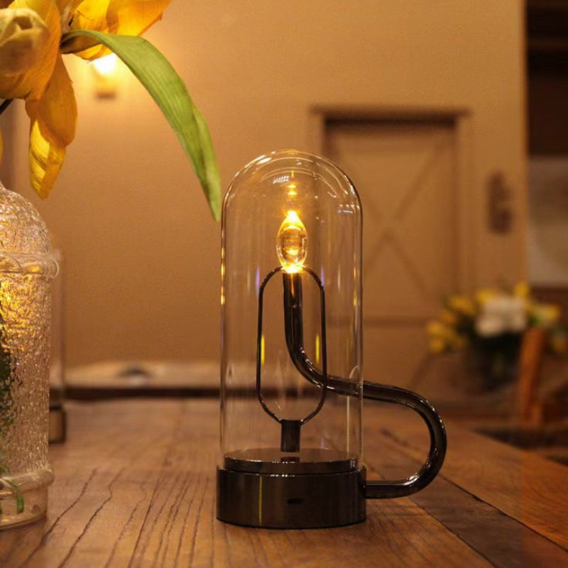 Stylish Rechargeable Lamp with Elegant Flame Design