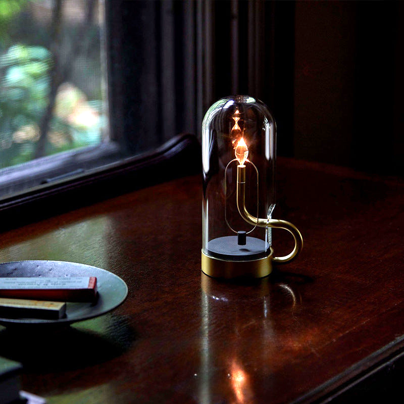 Stylish Rechargeable Lamp with Elegant Flame Design