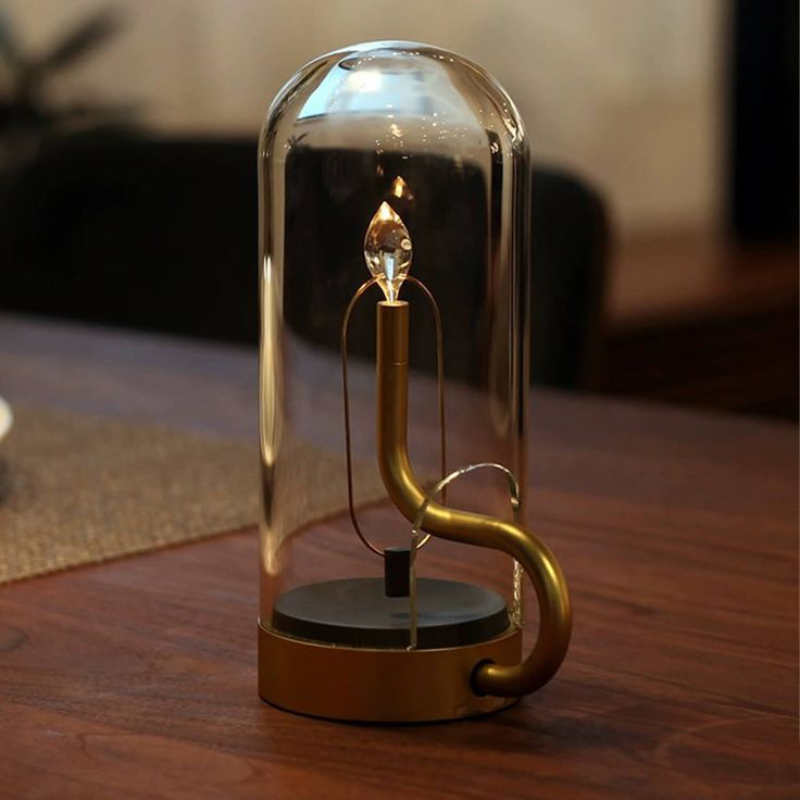 Stylish Rechargeable Lamp with Elegant Flame Design