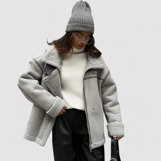 Indulge in Comfort with Our Luxe Shearling Jacket for Women