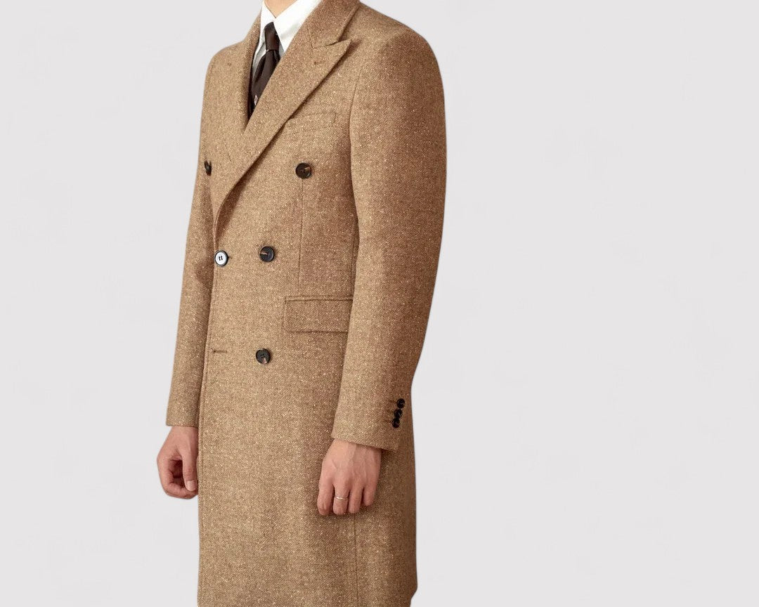 Stylish Men's Double-Breasted Wool Winter Coat